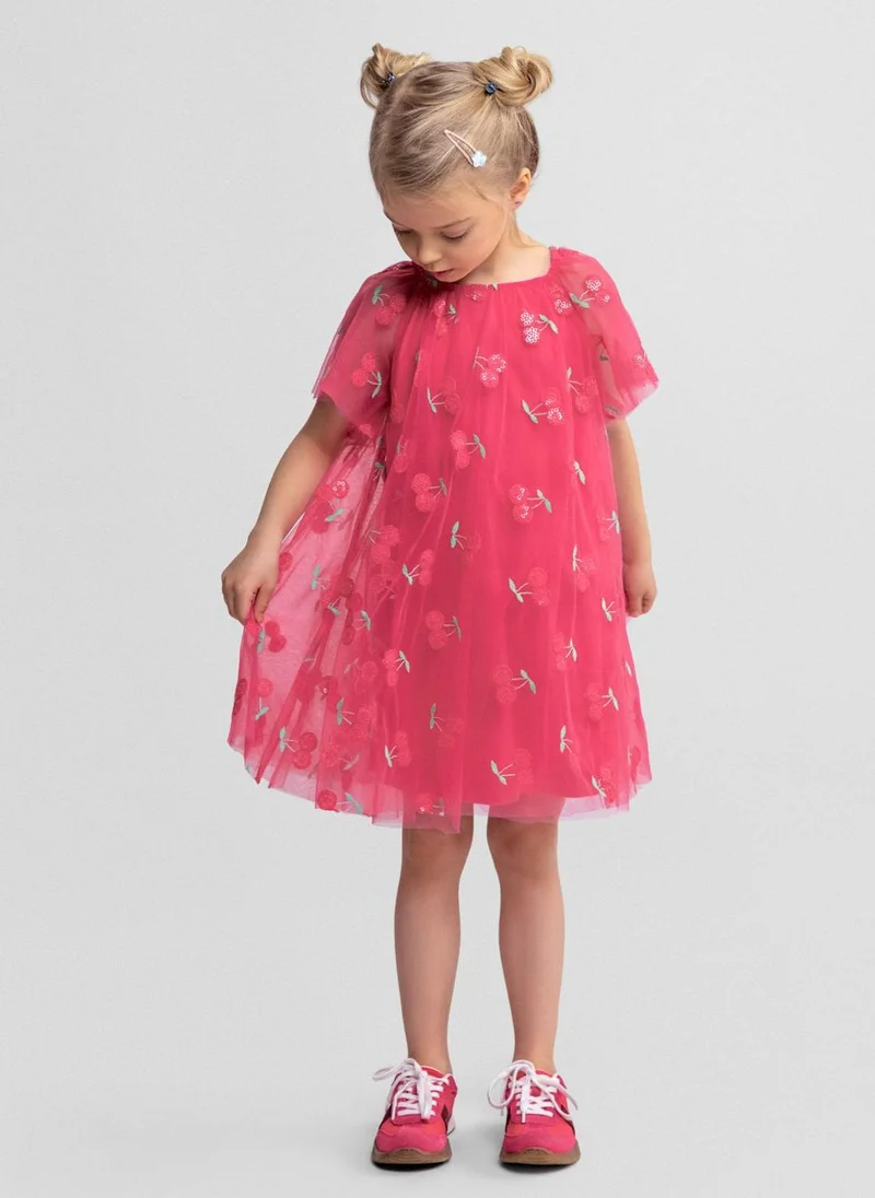 MINOTI Girls tulle party dress pink 3 months to 7 years